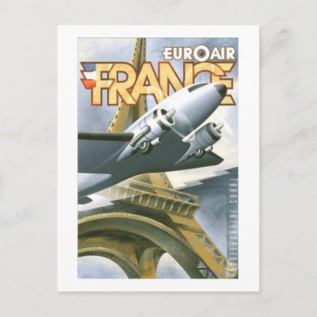 Cartão Postal Euroair França (Frente)