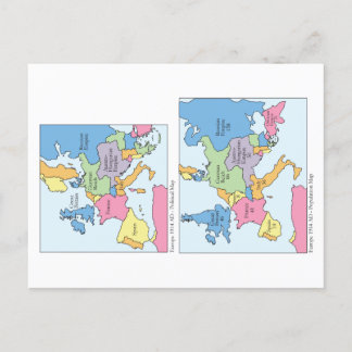 Cartão postal Europa 1914