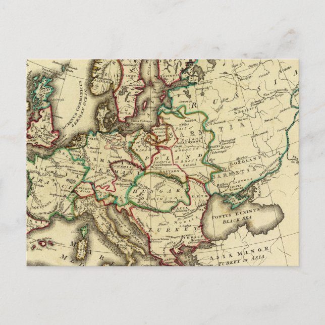 Cartão Postal Europa antiga, moderna (Frente)