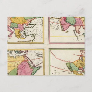Cartão Postal Europa, Ásia, África, América