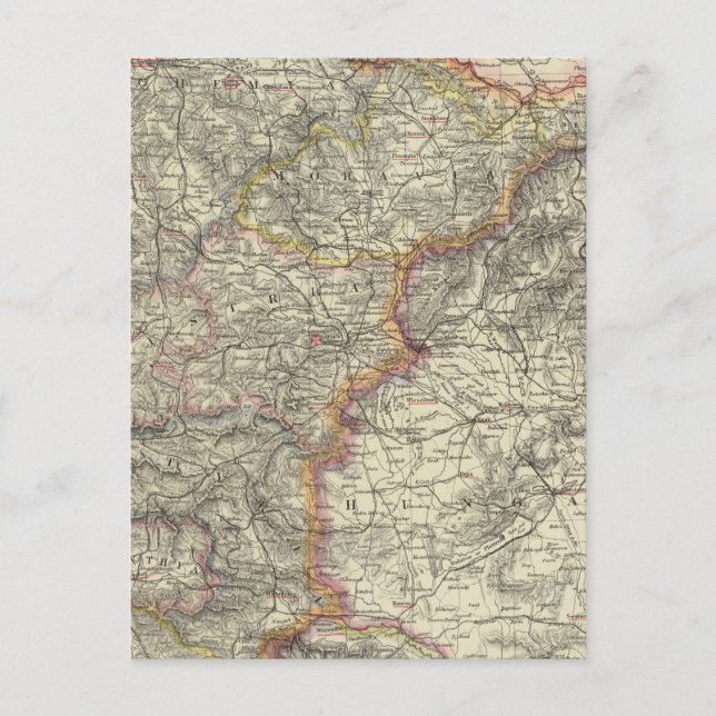 Cartão Postal Europa, Áustria, República Checa (Frente)