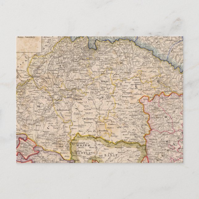 Cartão Postal Europa, Eslováquia, Hungria (Frente)