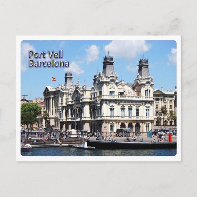 Cartão Postal Europa - Espanha - Barcelona - Port Vell - (Frente)
