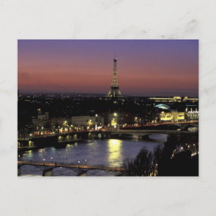 Cartão Postal Europa, França, Paris, Vista do pôr do sol da Torr