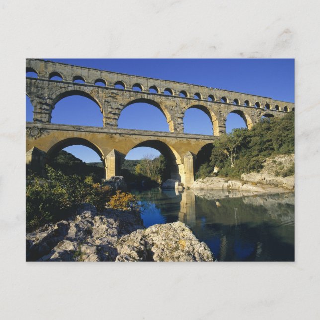 Cartão Postal Europa, França, Pont du Gard. Pont du Gard (Frente)
