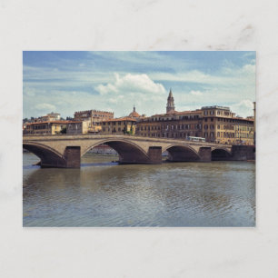 Cartão Postal Europa, Itália, Florença. O rio Arno flui
