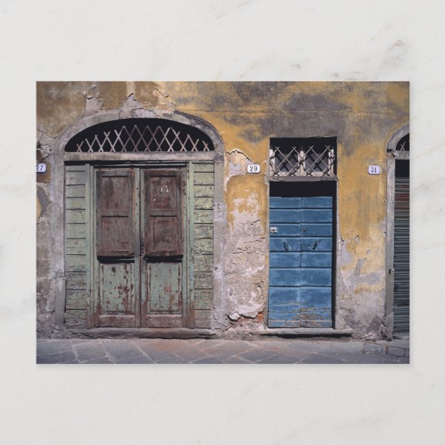 Cartão Postal Europa, Itália, Lucca. Estas velhas portas adicion (Frente)
