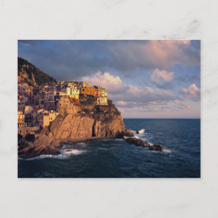 Cartão Postal Europa, Itália, Manarola. Os penhascos-nidificados