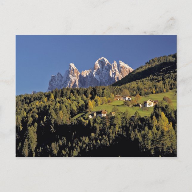 Cartão Postal Europa, Itália, San Pietro. O Grupo Odle parece (Frente)