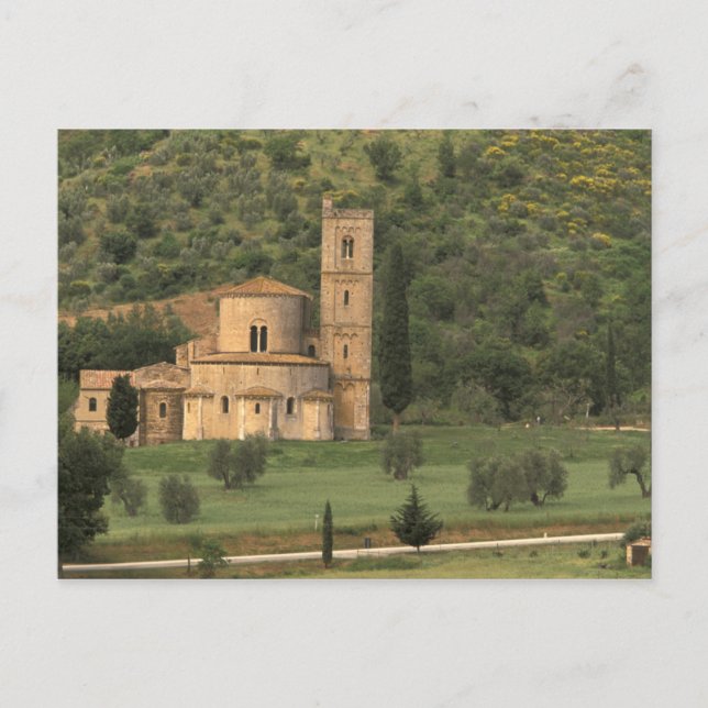 Cartão Postal Europa, Itália, Toscana. Abbazia di Sant'Antimo (Frente)