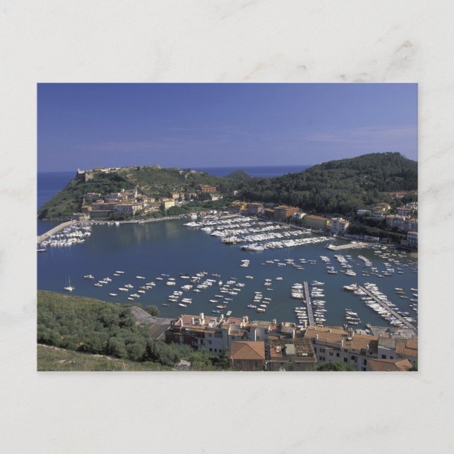 Cartão Postal Europa, Itália, Toscana, Porto Ercole, Vista de (Frente)