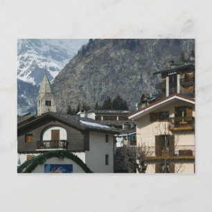 Cartão Postal Europa, Itália, Vale de Aosta, COURMAYEUR: Cidade