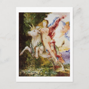 Cartão Postal Europa & o Touro, Gustave Moreau Belas Arte