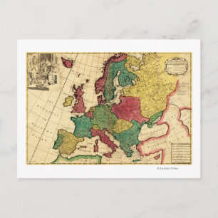 Cartão Postal EuropaMapaPanorâmicoEuropa