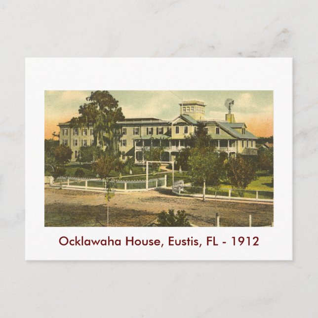 Cartão Postal EUSTIS, FL., Ocklawaha House, 1912 (Frente)