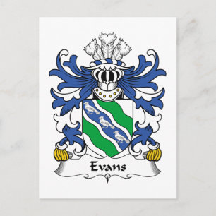 Cartão Postal Evans Family Crest