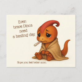 Cartão Postal Even Brave Dinos Need a Healing Day - Karte