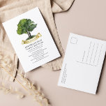 Cartão Postal Evento Anual de Árvore de Aquarela de Reunião Fami<br><div class="desc">Apresentando uma árvore de aquarela,  este modelo de convite de reunião de família minimalista e fofo é fácil de personalizar e pronto para adicionar os detalhes anuais de reunião da sua família este ano. Você pode clicar no botão "Personalizar" para adicionar seu evento de reunião.</div>