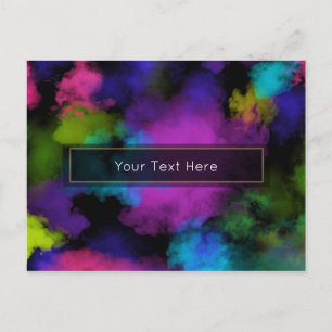 Cartão Postal Evento de beleza do artista de maquiagem Puffs of 