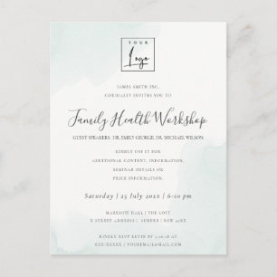 Cartão Postal EVENTO DE OFICINA DE PINCELADA DE Aquarela AZUL MA