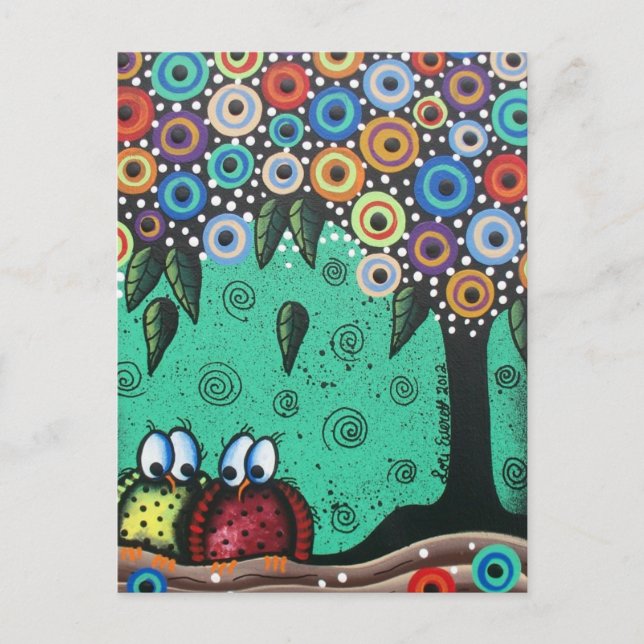 Cartão Postal Everett_ Day Of Morte, Bird Art, Engraçado, Bonito (Frente)