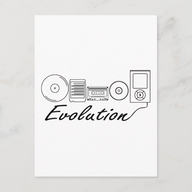 Cartão Postal Evolução da música (Frente)
