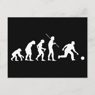 Cartão Postal Evolução das boliches de Homem a Bowler