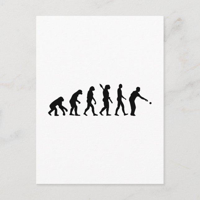 Cartão Postal Evolução do boule de Boccia (Frente)