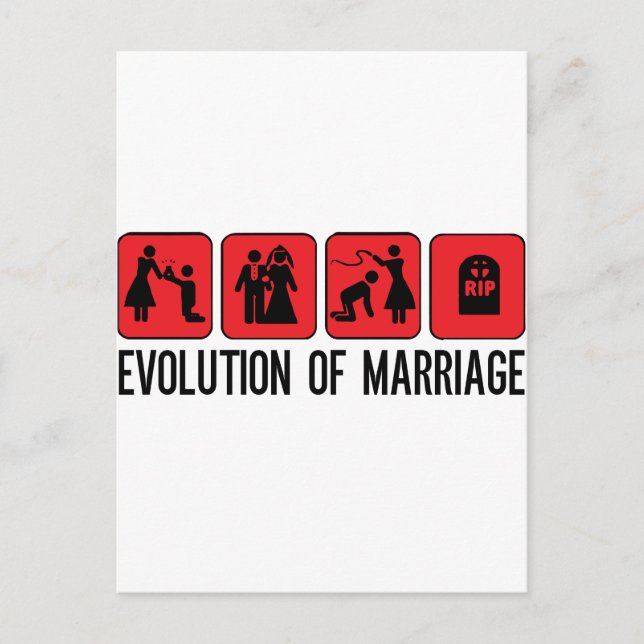 Cartão Postal Evolução do Casamento (Frente)