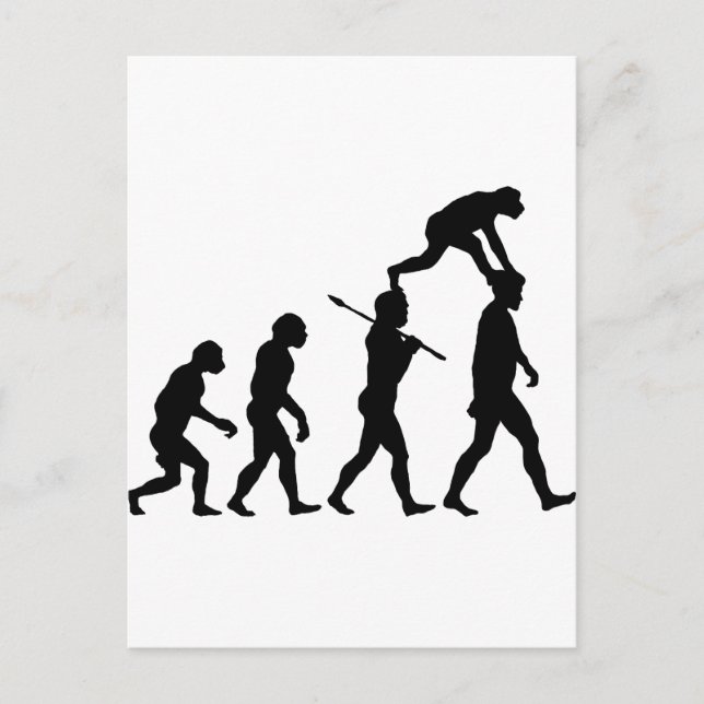 Cartão Postal Evolução do Homem (Frente)