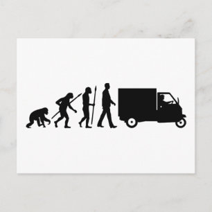 Cartão Postal Evolução do mini transportador Piaggio Ape