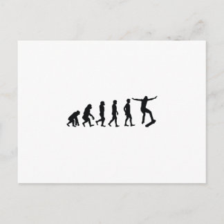 Cartão Postal Evolução do Skateboarder Skateboard Funny Gift