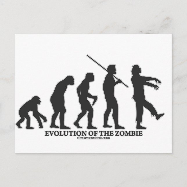 Cartão Postal Evolução do Zombie (Frente)
