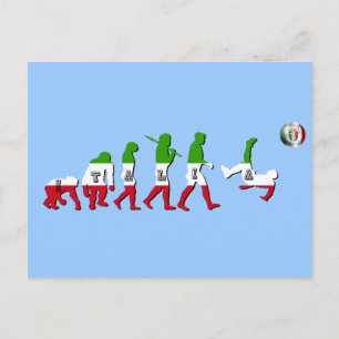 Cartão Postal Evolução dos presentes italianos do futebol italia