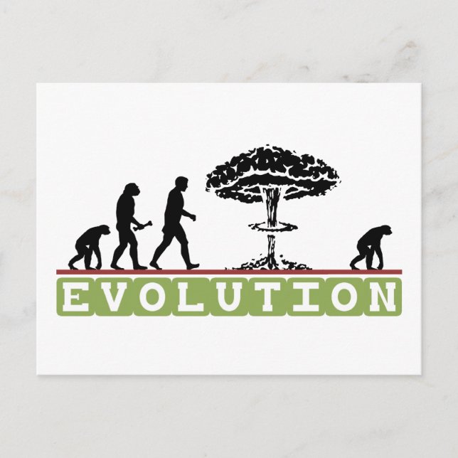 Cartão Postal Evolução Engraçada (Frente)