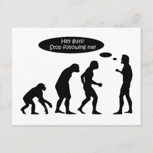 Cartão Postal Evolução Engraçada