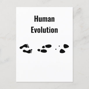 Cartão Postal Evolução Humana Descalço a Calcanhar