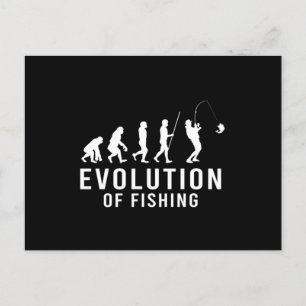 Cartão Postal Evolution Fishing Peixe Pescador Pesca Pescador