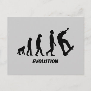 Cartão Postal Evolution Skateboard