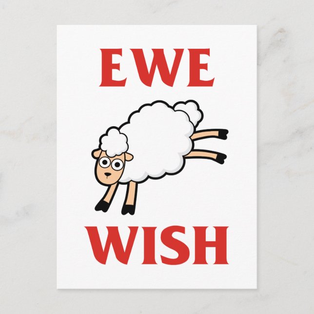 Cartão Postal Ewe Wish (Frente)