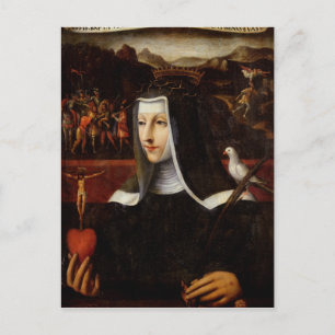 Cartão Postal Ex Voto dedicado à Rua. Catherine de Siena