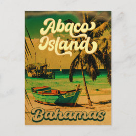 Cartão Postal Excelente Abaco Bahamas Ilha Vintage Souvenirs