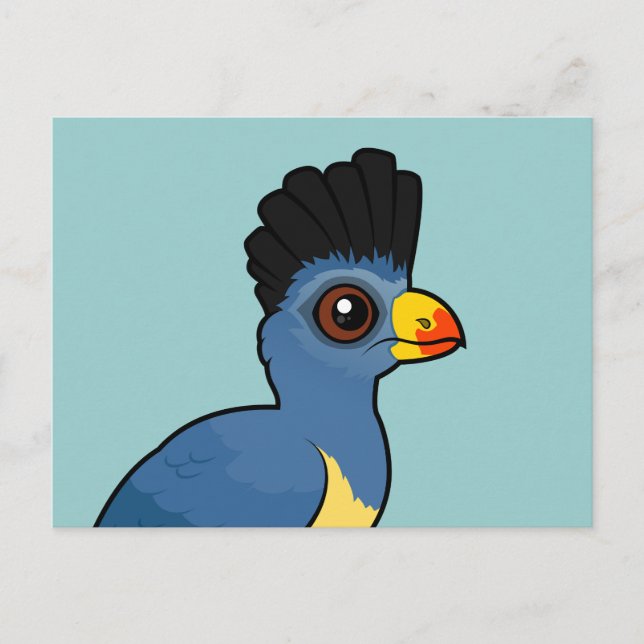 Cartão Postal Excelente azul Turaco (Frente)