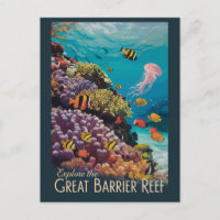 Excelente Barrier Reef Queensland Viagem Art Vinta