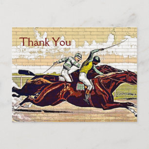 Cartão Postal Excelente Courier e Ives Race Obrigado Cartão-post