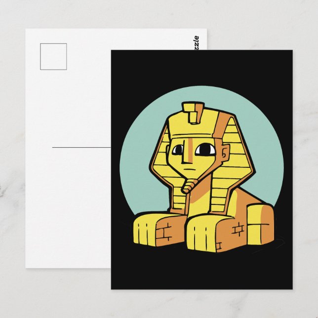 Cartão Postal Excelente Egípcio Adorável Esfinge (Frente/Verso)