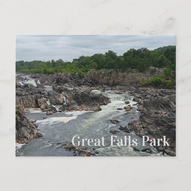 Cartão Postal Excelente Falls Park Potomac River em Mather Gorge (Frente)