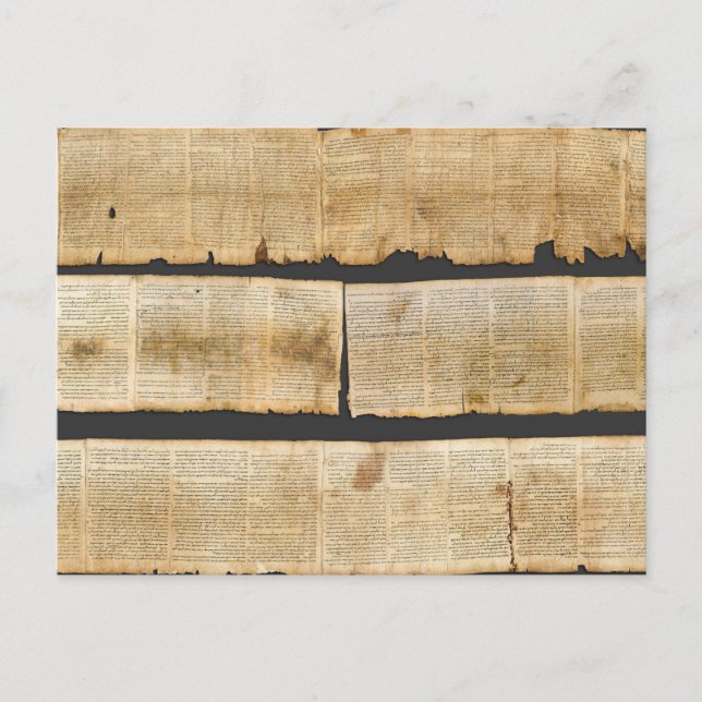 Cartão Postal Excelente Isaiah Scroll Morto Sea Scrolls 1QIsaa (Frente)