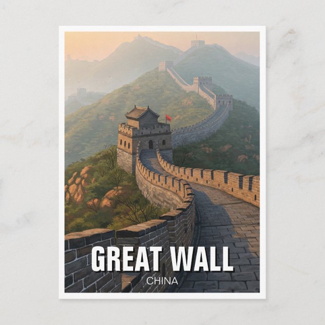 Cartão Postal Excelente Muro da China (Frente)