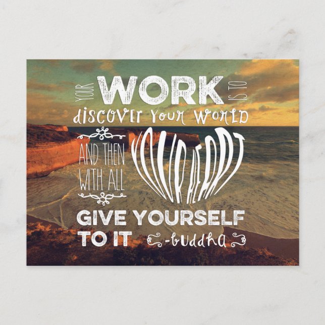 Cartão Postal Excelente Ocean Road Your Work Discover World Hear (Frente)